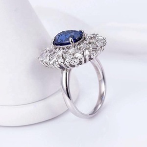 <b>Emerald</b> Cut VVS Moissanite Diamond <b>Rings</b> IGI Certified Factory Inlay Custom Sterling Wedding Engagement <b>Ring</b> For Women - Product Image 2