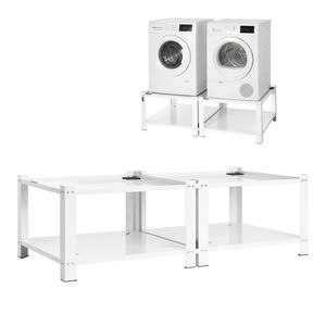 Piedistallo per Lavatrice con Design Antiscivolo, Altezza 16,1 Pollici, Ripiano Portaoggetti 27,5 X 27,5 Pollici per Lavatrice e Asciugatrice, Capacità di Carico 700 Libbre, Materiale in Acciaio - Product Image 1