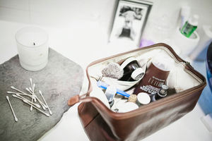 Sac de voyage et trousse de toilette vintage en cuir véritable imperméable pour homme avec fermeture éclair LYG-0001 - Product Image 4