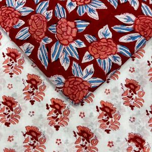 Block Print Cotton Cambric 60X60 Running Fabric Traditional Jaipuri Print Cotton Fabric - Product Image 1