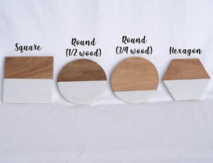 Handcrafted Eco-Friendly Modern <b>Wood</b> <b>Tea</b> Coaster <b>Set</b> Natural Grain Glossy Finish Premium for Home Office Table Decor Cup Mats - Product Image 4