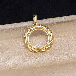 อุปกรณ์ทำเครื่องประดับเงินแท้ S925 จี้เปล่าแบบเมไบ ขนาด 12.8-13 มม. ชุดตัวเรือนแหวนแบบติดตั้ง 6079 อะไหล่เครื่องประดับ - Product Image 4