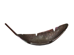 Tazón de Metal Hecho a Mano con Forma de Hoja, Diseño Tradicional Chino Tallado, para Servir Alimentos, Decorativo - Product Image 2