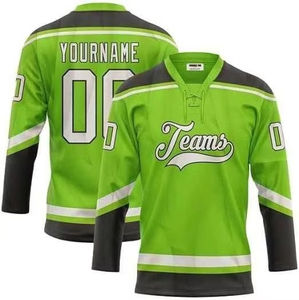 Maillot de Hockey sur Glace d'Entraînement à Séchage Rapide Manches Longues Nouvelle Collection Impression par Sublimation Logo Personnalisé Homme Polyester Respirant - Product Image 3
