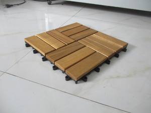 Dalles de terrasse emboîtables carrées écologiques DIY 30 x 30 cm pour patio, intérieur, balcon, terrasse, jardin, installation facile, imperméables, anti- - Product Image 3