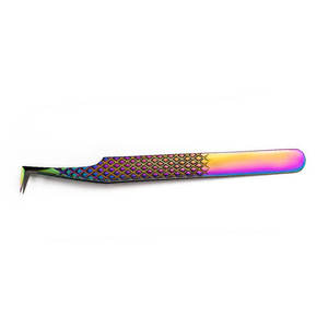 แหนบต่อขนตา Surtechs Beauty Lash Tweezers สแตนเลสสตีล ปลายเรียบ โค้งมน ใช้งานง่าย สำหรับต่อขนตา - Product Image 2