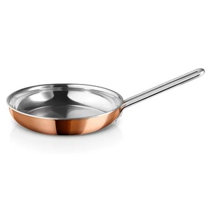 Copper <b>Saucepan</b> Round Metal Cooking Pot with Black Handle - Product Image 1