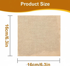 6 x 6 pouces Carrés de toile de jute en jute, tissu naturel polyvalent, pour sets de table, centres de table style ferme, jardinage et artisanat tressé - Product Image 4