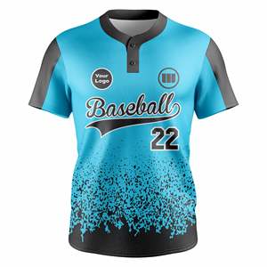 Ensembles de maillots de baseball personnalisés 2026 – Logo avant, manches courtes, séchage rapide, respirant, antibactérien, anti-UV, 100 % polyester, softball - Product Image 2