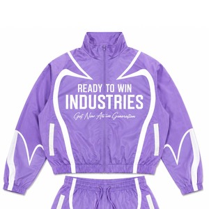 ชุดวอร์มแขนยาวยูนิเซ็กซ์ Ready To Win Industries สีม่วง โพลีเอสเตอร์ สปอร์ต ซัมเมอร์ แห้งเร็ว มีซิปและกระเป๋าข้าง - Product Image 5