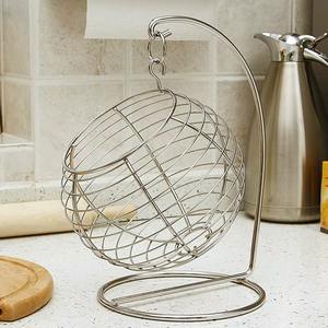 Panier à fruits en acier inoxydable au design moderne, ajoute une esthétique structurée et épurée à l'organisation de la cuisine, respectueux de l'environnement - Product Image 1