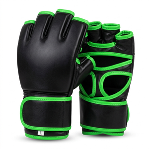 ถุงมือ MMA แบบกำหนดเอง 12 ออนซ์ น้ำหนักเบา ทำจากหนัง PU แบบนิ้วเปิด สายรัดข้อมือปรับได้ สำหรับฝึกซ้อมมวย บ็อกซิ่ง UFC คิกบ็อกซิ่ง - Product Image 1
