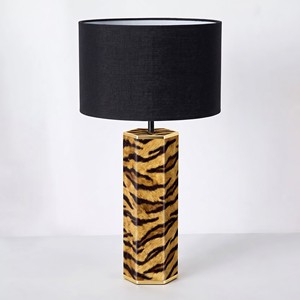 Colorful Geometric Abstract Fabric Eco-Friendly Square Table Lamp All Seasons Contemporary Home Decor Accent <b>Lighting</b> Living - Product Image 5