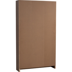 Walnut Finish Knock <b>Down</b> Cube Bookcase Storage Shelf Modern Freestanding Display Cabinet for Home Office - Product Image 4