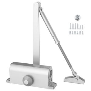 Chiudiporta Idraulico Regolabile da 100 Libbre, Automatico per Uso Commerciale e Residenziale, in Alluminio per Porte di Varie Dimensioni - Product Image 1