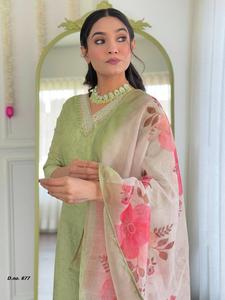 Ensemble Salwar en tissu rayonne rouge, tendance, de créateur, style indien pakistanais, dernière collection exclusive pour femme, idéal pour les fêtes et mariages, tenue ethnique. - Product Image 3