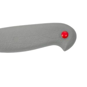 Couteaux à désosser gris et noirs avec lame de coupe longue et fine, manche en forme de poignée, détail rivet rouge pour boucher et préparation alimentaire - Product Image 3