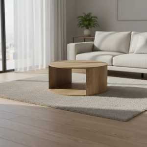 C-Shaped Oval Wood End <b>Table</b> Modern Adjustable <b>Sofa</b> <b>Side</b> <b>Table</b> with Black Metal Base Bedside Nightstand for Laptop Coffee Cup - Product Image 6