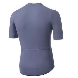 Maillot de cyclisme pour homme à manches courtes, violet, fermeture éclair intégrale, coupe performance - Product Image 4