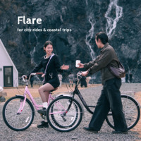 Vélo de plage complet HILAND 26 pouces pour adultes, cadre à enjambement bas 7 vitesses avec porte-bagages arrière, style rétro pour hommes et femmes