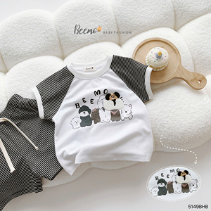 Conjuntos informales de verano listos para enviar, conjunto de ropa de 2 uds para niños, trajes surtidos para niños, camiseta y pantalones cortos, ropa para niños pequeños - Product Image 4