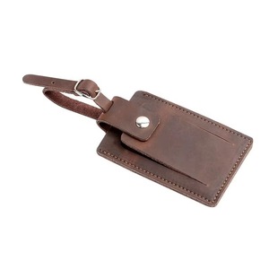 Top-Grain Genuine Leather Luggage Tags Luxury Travel ID Labels for <b>Suitcases</b> Handcrafted Full Grain Leather Travel Tag LTG-0325 - Product Image 3