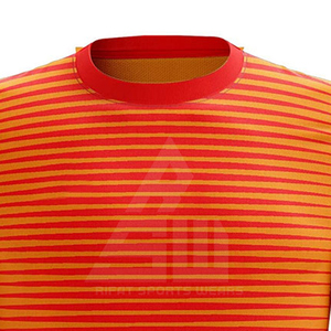 Maillots de football en stock à manches courtes imprimés 100 % polyester séchage rapide respirant service OEM personnalisable fabriqué au Pakistan – Le meilleur - Product Image 3