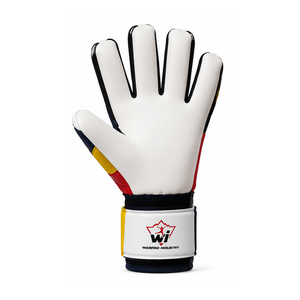 Special Warpro Industry Leather Goalkeeper Gloves Custom White Breathable Waterproof Non Slip Soccer Training Match Wrist <b>Strap</b> - Product Image 4