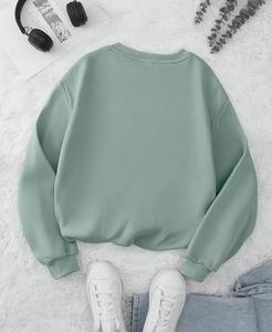 Women's Premium Polyester/Cotton <b>Blend</b> Fleece Sweatshirt-Comfortable & Stylish Waterproof & Windproof for Winter Season - Product Image 2