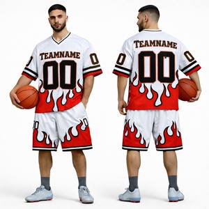 เสื้อฟุตบอลอเมริกันชายสั่งทำพิเศษ เทคนิคการพิมพ์แบบระเหิดคุณภาพสูง ระบายอากาศได้ดี ไซส์ใหญ่ ดีไซน์สวยที่สุด ปักโลโก้ของคุณเองได้ - Product Image 1