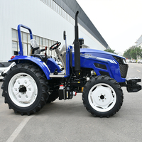 Trattore Agricolo Economico 4x4 con Motore Diesel Weichai e Cambio, Rasaerba, Rimorchio per Tronchi e Gru per Uso Agricolo