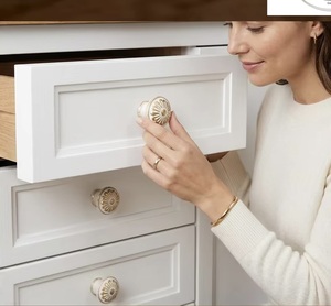 Cast Iron Industrial Flower Shape White Gold Adjustable Durable Eco-Friendly Drawer <b>Knob</b> <b>for</b> <b>Dresser</b> and Cabinet - Product Image 4