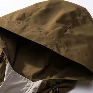 Blouson bomber pour homme, à capuche, fermeture éclair, décontracté, imperméable, coupe-vent, options de logo personnalisé - Product Image 4