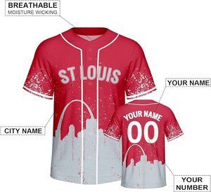 Camiseta de Béisbol Personalizada con Botones, Uniforme Cosido, Nombre y Número Personalizados, Regalo para Fanáticos, Hombres, Mujeres y Jóvenes - Product Image 4