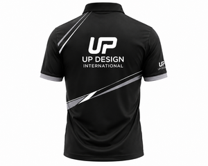 เสื้อโปโลผู้ชายแบบกำหนดเอง แห้งเร็ว ผลิตจากโพลีเอสเตอร์ สำหรับทีมกอล์ฟ  รับสกรีนโลโก้ด้านหน้าและด้านหลัง  ชุดกีฬา  โรงงานรับผลิตแบบ OEM ODM - Product Image 3