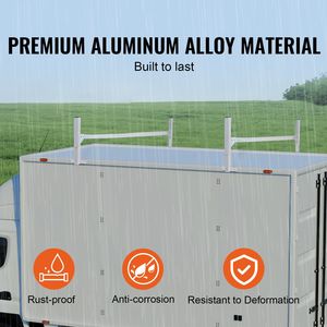 Scaletta regolabile per furgone in lega di alluminio capacità 400 lb 51.2 \ "-81.1 \" lunghezza rastrelliera - Product Image 3