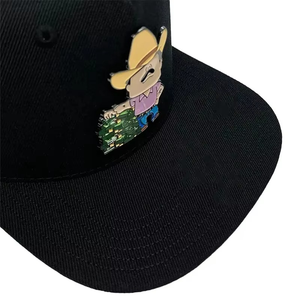 หมวกแก๊ปแบบ Snapback 6 แผง สีดำ ปักลายตัวอักษรด้านหน้า สไตล์สตรีทลำลอง สำหรับผู้ใหญ่ - Product Image 6