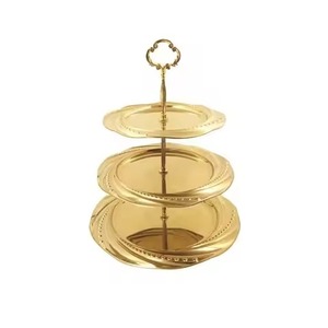Centerpiece Decor Metal 2 Tier Cake Stand Cake Display Rack Dessert Serving Tray Wedding <b>Table</b> - Product Image 3