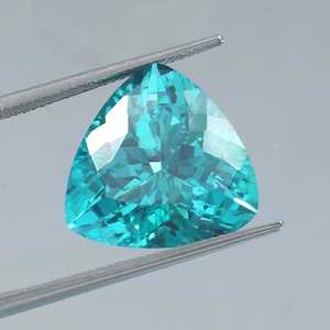 Saphir naturel bleu-vert de Montana, taille trion, facetté, pierre précieuse en vrac pour la fabrication de bijoux, vente en gros - Product Image 2