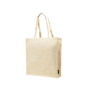 Bolsa de Mano de Algodón 100% Natural con Refuerzo, Bolsa de Compras Reutilizable, Impresión de Logotipo Personalizado, Bolsas de Regalo Promocionales al por Mayor - Product Image 1
