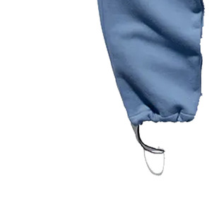 Pantalon de survêtement bleu pour homme, taille élastique avec cordon de serrage, décontracté, poches latérales, en coton tricoté mi-lourd, idéal pour l'automne - Product Image 3