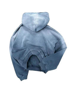 Sweat-shirt à capuche surdimensionné pour homme, en coton mélangé, chaud pour l'hiver, doublé, motif uni, sweat-shirts pour homme - Product Image 5