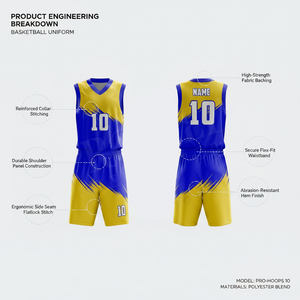 ชุดบาสเก็ตบอลแบบสั่งทำพิเศษ Pro Felt น้ำหนักเบา ระบายอากาศได้ดี ชุดยูนิฟอร์มทีมแบบกำหนดเอง กางเกงขาสั้น เสื้อกั๊ก ชุดฝึกซ้อมกีฬา OEM - Product Image 2