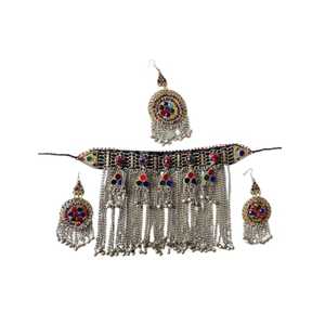 Contemporary Tribal Afghan Women's Costume <b>Set</b> <b>Crystal</b> Rhinestone Bold Statement Design Stainless Steel Jewelry Customized for - Product Image 1