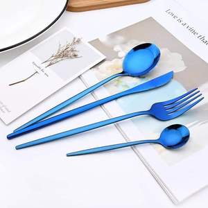 Premium 5 Pcs Stainless Steel Flatware Set Mirror Polish Knife Fork <b>Spoon</b> Cutlery for Kitchen And Restaurant - Product Image 2
