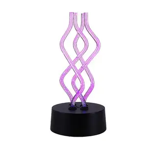 Acrylic Desk Lamp with Dancing Lights Rainbow Creative Night Light Rotating Stick Lamp Bar Light