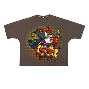 Camiseta Personalizada con Pedrería, Estilo Vintage, Lavado Ácido, Cuello Redondo, 100% Algodón Grueso, Impresión DTG, Corte Cuadrado, Camiseta Gráfica para Hombre - Product Image 1