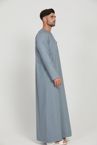 Muslim Men Islamic Traditional Quality Polyester Lightweight Breathable Abaya Thobe <b>Kaftan</b> for Men - Product Image 2
