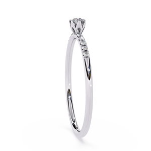 Bagues de fiançailles en or massif 9k 10k 14k 18k avec diamants cultivés en laboratoire certifiés IGI Gia de Loista Jewels pour femmes et hommes - Product Image 3