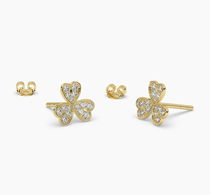 Boucles d'oreilles solitaires personnalisées en or 14 carats, or vintage, diamant cultivé en laboratoire certifié IGI, pour fête, mariage, bijoux fins de haute qualité - Product Image 4